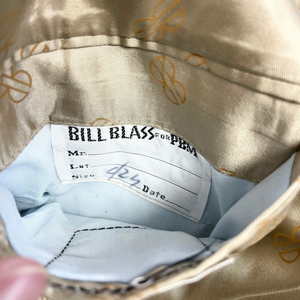 VTG Bill Blass Mens Blazer 42S Gray Glen Plaid Sport Coat Jacket Heritage Prep - Picture 8 of 12
